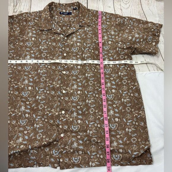 Cremieux Classics Men’s Shirt Button Up Casual Lightweight Cotton Brown Blue - Picture 5 of 5